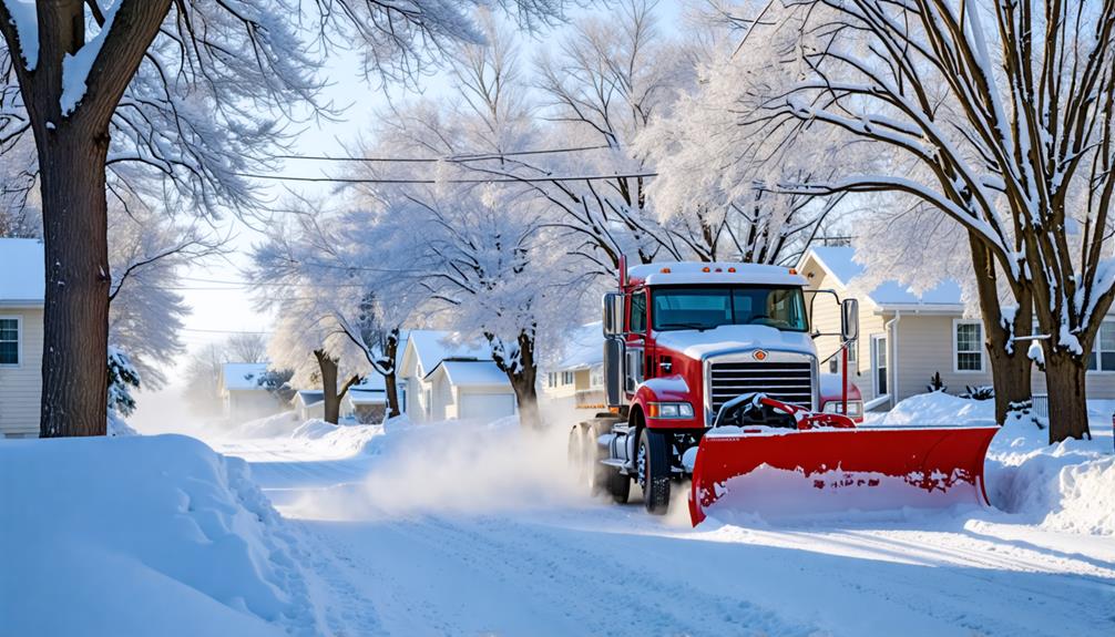 Snow plowing services