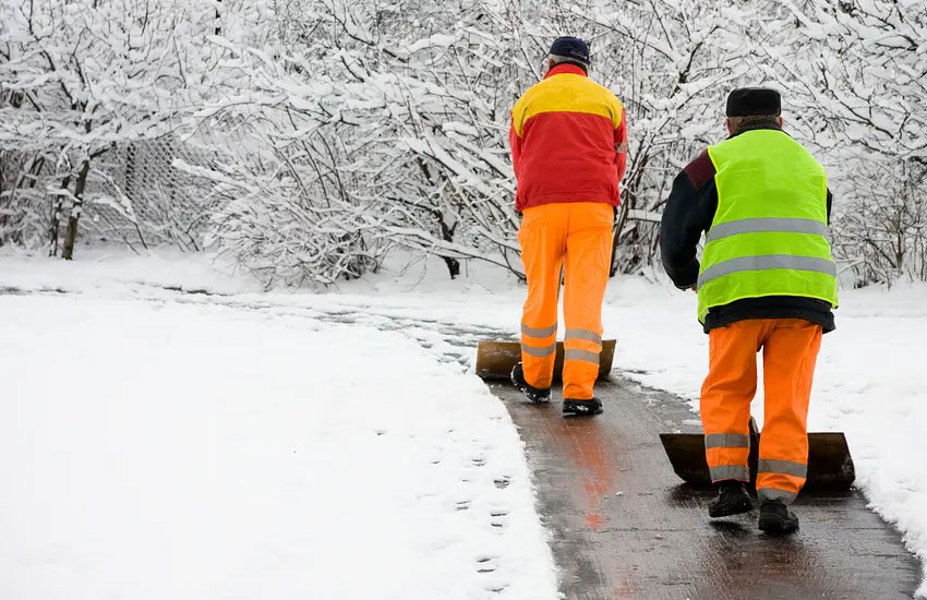 Snow plowing services