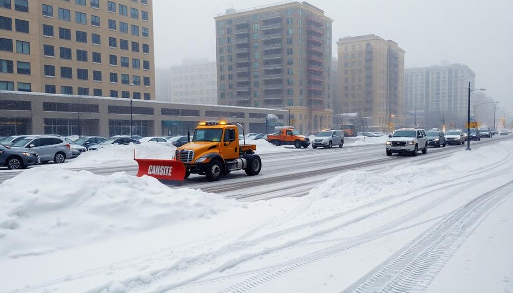 clearing snow for commercial spaces