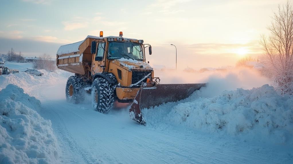 clearing snow from pathways