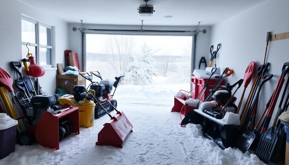 snow removal equipment clears outdoor paths